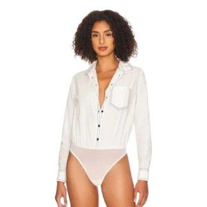 Free People Power Move Bodysuit in White